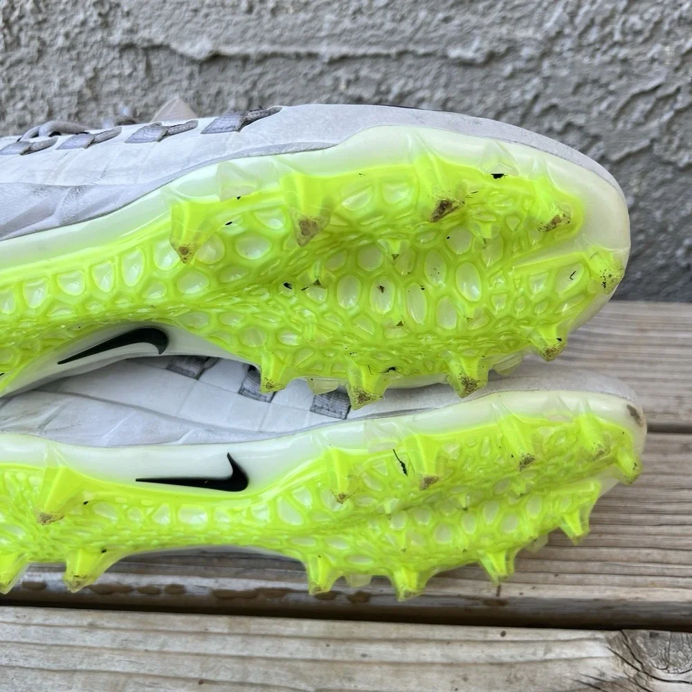 Nike Shoes Men Size 8 Alpha 6 Huarache Elite‎ LAX White Mid Lacrosse Cleats